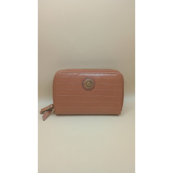 Anne Klein Double Zip Around Wallet Croco Tan - Picture 1 of 5